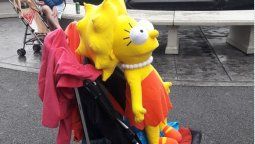 Lisa ocupaba todo el cochecito.