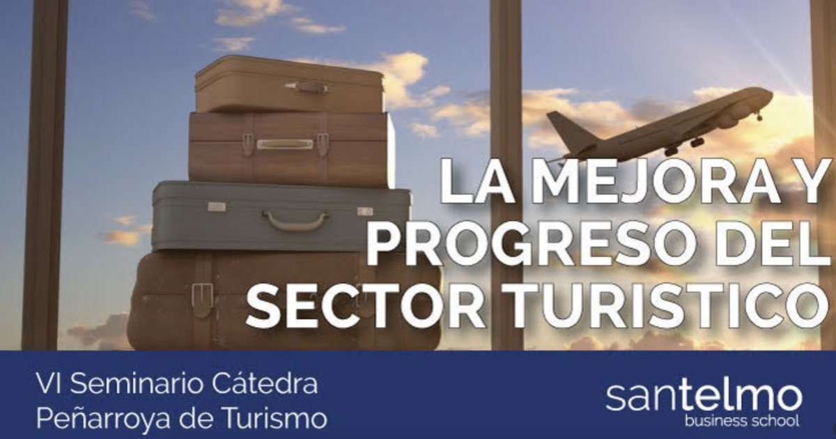 Cartel promocional del VI Seminario Cátedra Peñarroya de Turismo, apoyado por la Mesa del Turismo.