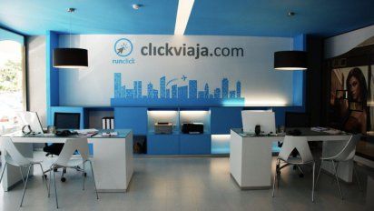 Interior de una de las oficinas de Clickviaja, ahora inegrada en IAG7