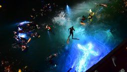 El Vía Crucis Submarino que se realiza en Puerto Madryn en Semana Santa.