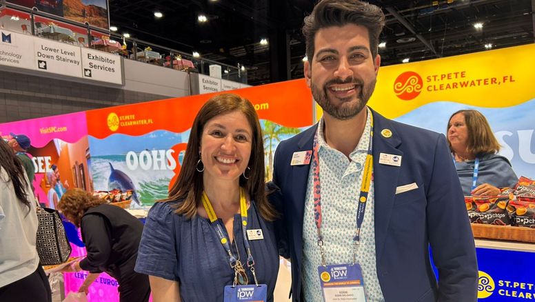 Andrea Gabel y Eddie Delgado de Visit St. Pete Clearwater.
