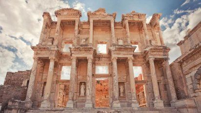Turquía: En Pamukkale se encuentran las ruinas antiguas de Hierápolis.