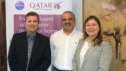 Octavio Materon, gerente operativo de Discover Colombia S.A.S., GSA de Qatar Airways en Colombia; Mauricio Bohórquez, gerente general de Octopus Travel; y Nubia Cruz, ejecutiva comercial senior de Discover Colombia S.A.S., GSA de Qatar Airways en Colombia.