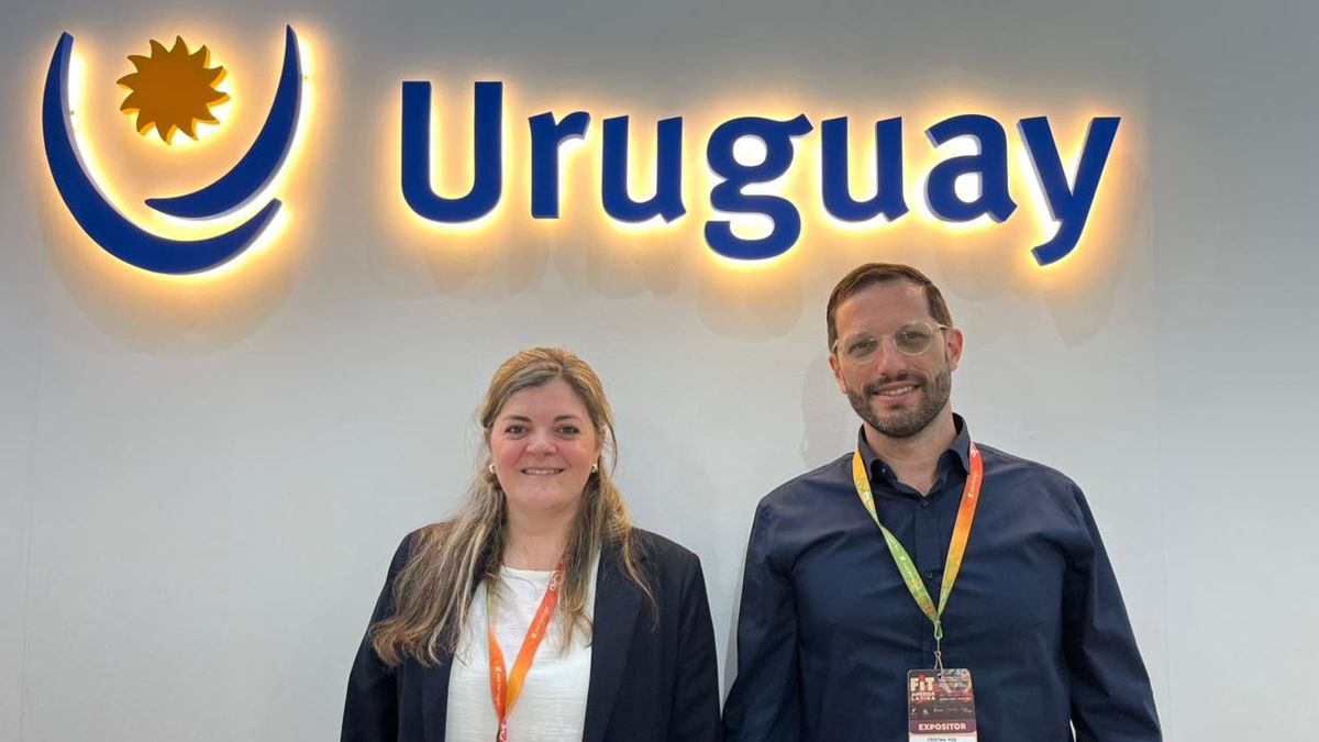 Cristian Pos, director Nacional de Turismo de Uruguay, y Natalia Andreoni, asesora de marketing del Ministerio de Turismo.&nbsp;