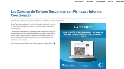 Fedecatur cruzó a UADE por los feriados turísticos