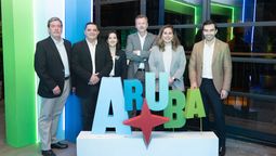 Equipo Aruba: Ramiro Castro, Gonzalo Trullen, Andrea Toro, Álvaro Caballero, María José Lizama e Ivan Calderón.&nbsp;