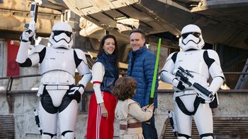Fernanda, Erik y Liam en Walt Disney World Resort.