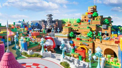 El Super Nintendo World se despliega en varios niveles dentro de Universal Studios Japan.