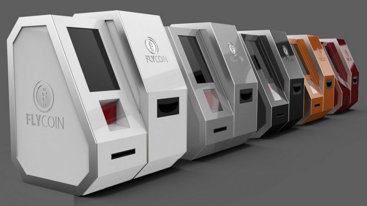 Las máquinas expendedoras de tokens de FlyCoin.