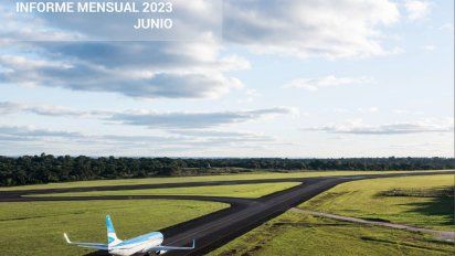 Cubierta del reporte correspondiente a Junio, sobre Transporte Aéreo, de la ANAC.