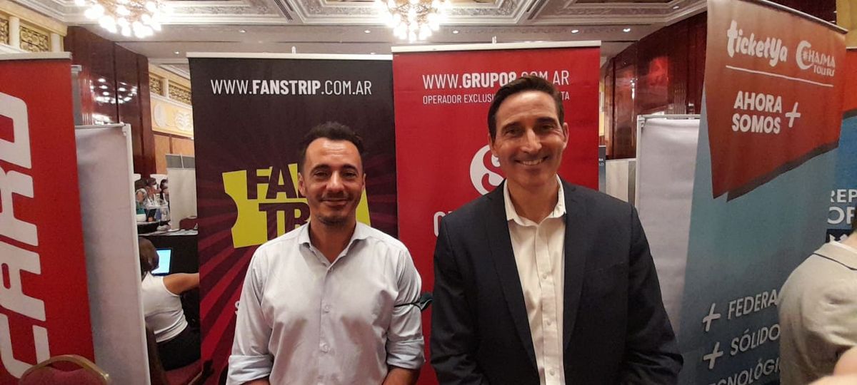 ECTU 2022: Joaquín Albamonte, director comercial de Grupo Ocho; y Roberto Giacobone, gerente comercial de la firma.&nbsp; &nbsp;