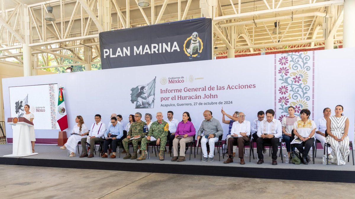 La Presidenta anunció que Acapulco terminó la fase de emergencia por los daños del huracán John y se pasará a la siguiente etapa de reactivación.  