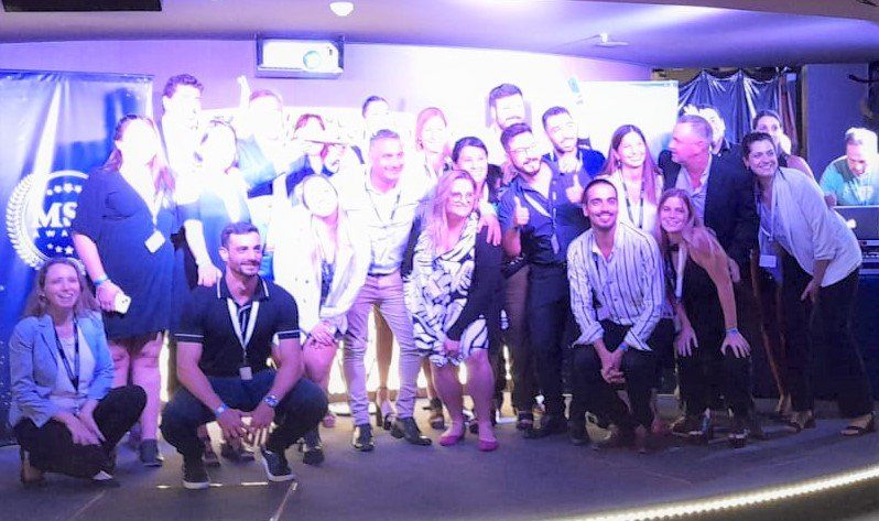 El staff completo de MSC Cruceros al término del encuentro.