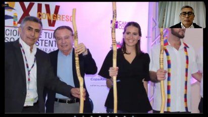 Autoridades del Congreso de Turismo Religioso tras anunciar una nueva edición del evento.