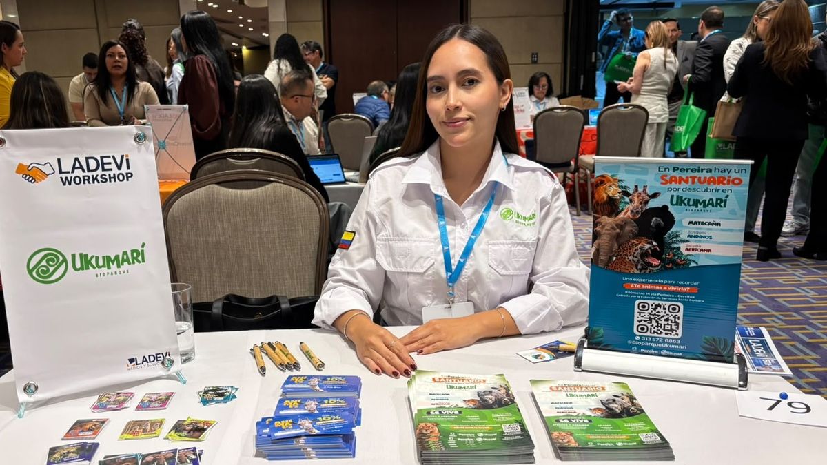 Valentina Noreña Sánchez, de Bioparque Ukumarí, durante el Ladevi Workshop Colombia 2026-2.