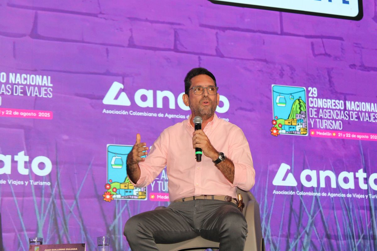Juan Guillermo Zuluaga, precandidato presidencial, estuvo presente en el panel organizado en el marco del Congreso Nacional de Anato 2025.&nbsp;
