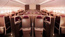 Ola: alto confort en la cabina Premium Business de LATAM Airlines.