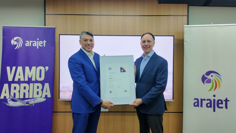 El certificado IATA consolida el compromiso de Arajet con los más altos estándares internacionales de seguridad, eficiencia y calidad.&nbsp;