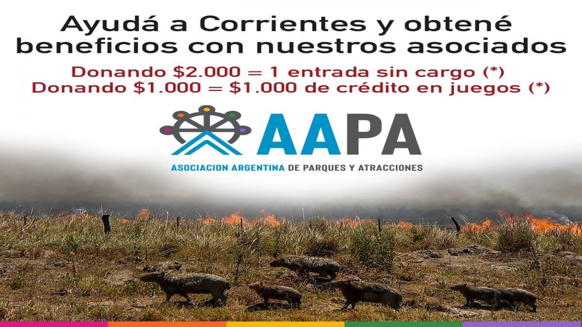 La misma consiste en premiar con entradas y créditos para Parques a quienes donen un mínimo de $ 1.000 para este centro.