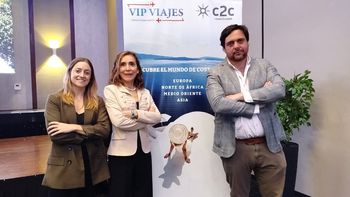 Mary Guizado, gerente general de VIP Viajes y Antonio Márquez, director comercial de C2C lideran la apuesta de C2C en el mercado peruano.