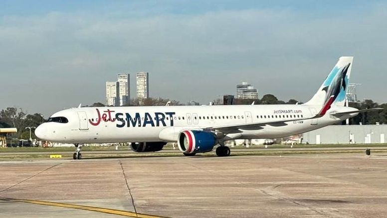 Airbus A321 de JetSMART, la aeronave más grande de su flota.