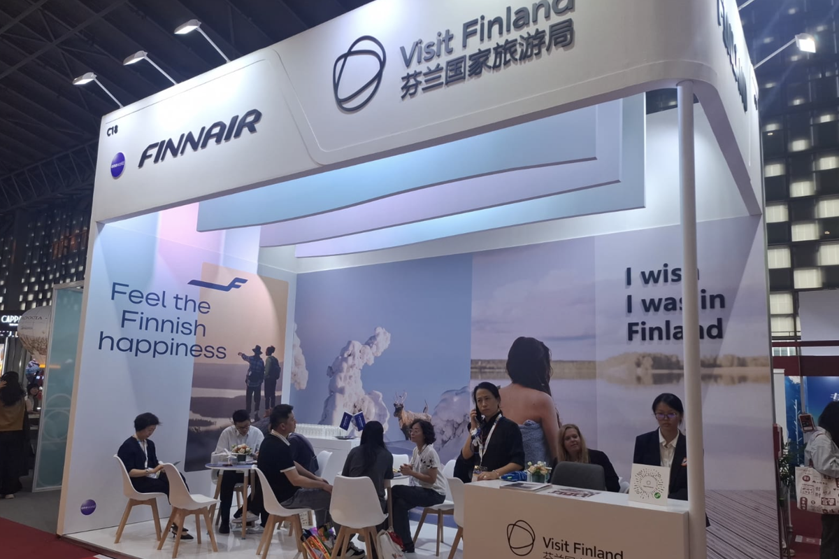 Stand de Finnair y Visit Finland en ITB China 2026.