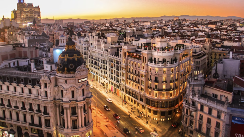 Gran Vía de Madrid, en España.