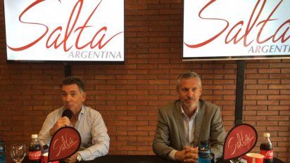 Ramiro Cornejo y Mario Peña durante la conferencia en la Casa de Salta.