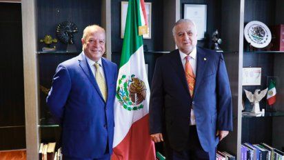 El embajador de Marruecos, Abdelfattah Lebbar, junto con Miguel Torruco, delinearon los detalles de la posible ruta con el Aeropuerto Felipe Ángeles (AIFA).