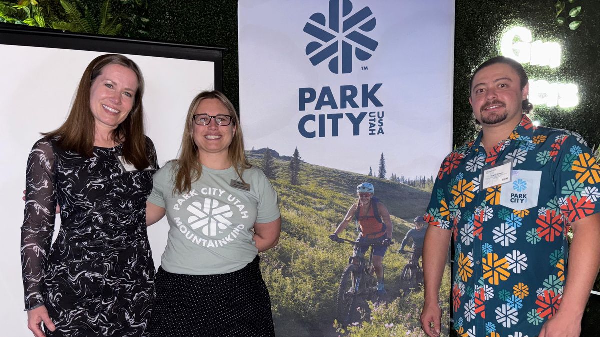 Sara Sargent, Megan Underwood y Gary Jones en el evento de promoción de Park City en Ciudad de México.