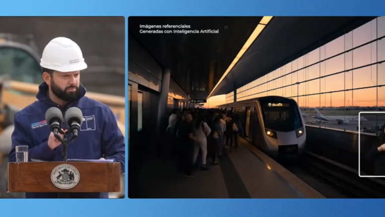 Presidente Boric anunció la llegada del Metro al Aeropuerto de Santiago en la Cuenta Pública del 1 de junio.