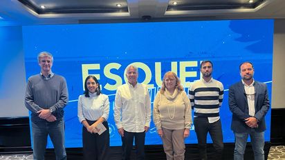 Sergio Ongarato, Gustavo Simieli y Marcela Mathon llevaron a cabo la presentación de la temporada invernal del destino Esquel en el Hotel Four Seasons (CABA).