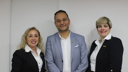 Silvia Muñoz, gerenta de Ventas Latam de Sandals; José Armando Rojas, representante de Sandals para Colombia, Ecuador y Venezuela; y Arlenes García, directora comercial de Marketing y Ventas de Sandals Latinoamérica.
