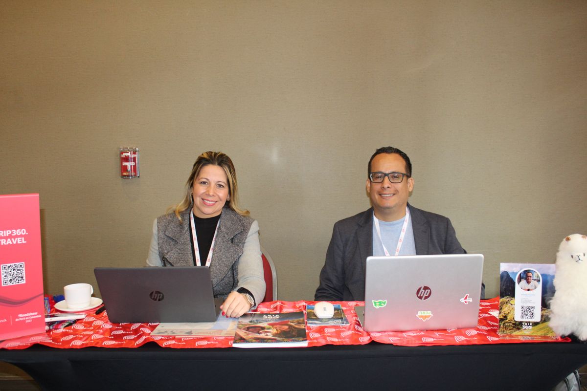 Angela Beltran, gerente de Marca y Alfredo Curotto, gerente de Trip 360 Travel DMC.