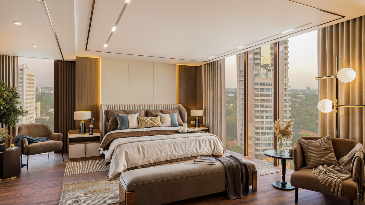 Una de las habitaciones del NH Collection de Asunción (Paraguay).