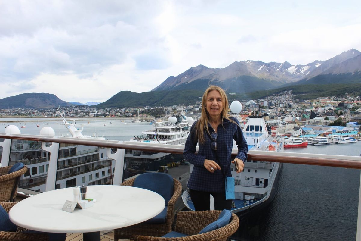 Disfrutando del viaje por Sudamérica en la naviera Regent.