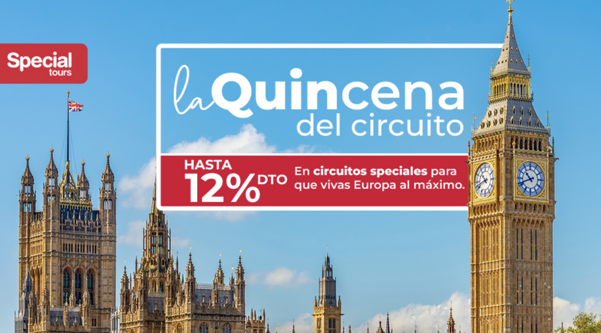 Cartel promocional de la Quincena del Circuito de Special Tours.