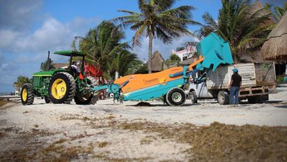Autoridades prevén diversas estrategias para atender el problema del sargazo en Caribe mexicano. Funcionarios remarcan la variedad de actividades en el destino.