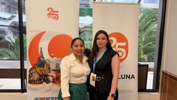Paola Toapanta y Cynthya Carrión, de Sol y Luna, representante de The Palace Company en Ladevi Worskhop Quito.