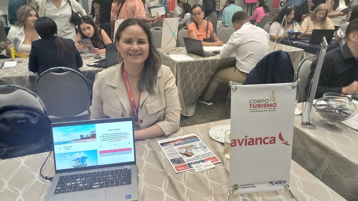 Gioconda Villalta, ejecutiva comercial de Avianca, en Ladevi Workshop en Guayaquil.