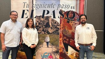 Abraham Pérez, director regional de Operadora Turística Sierra Madre en Ciudad de México; Verónica Castro y Carlos Dragonné.