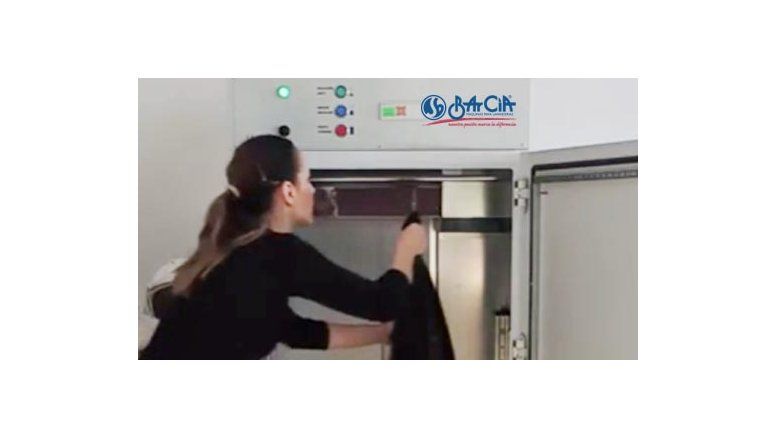 Cabina sanitizadora Ecozono de Barcia.