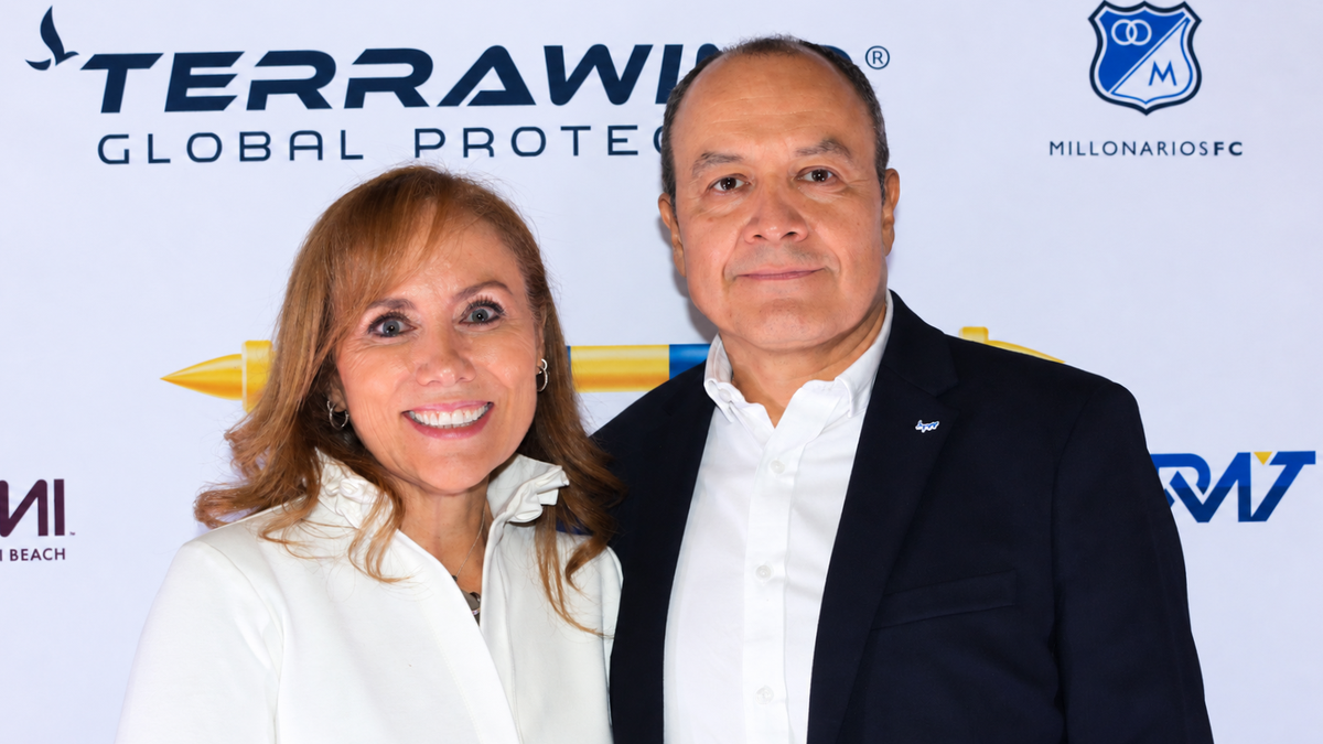 Cristina Escobar, Country Manager de Terrawind Global Protection en Colombia, y Carlos Fernández, CEO de la compañía.