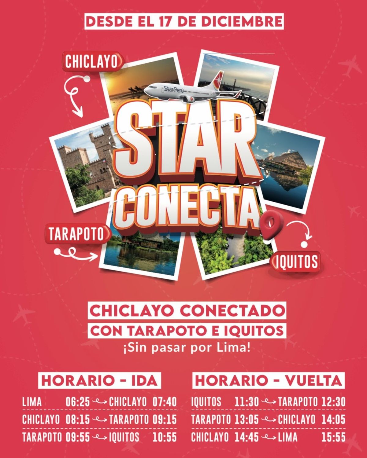 Star Perú continuará ampliando sus rutas para el servicio de sus pasajeros.