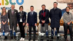 La delegación de Jalisco encabezada por Pablo Lemus y y Michelle Fridman en Madrid.