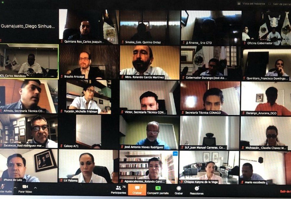 Reunión virtual de la Comisión Ejecutiva de Turismo de la Conago.&nbsp; 