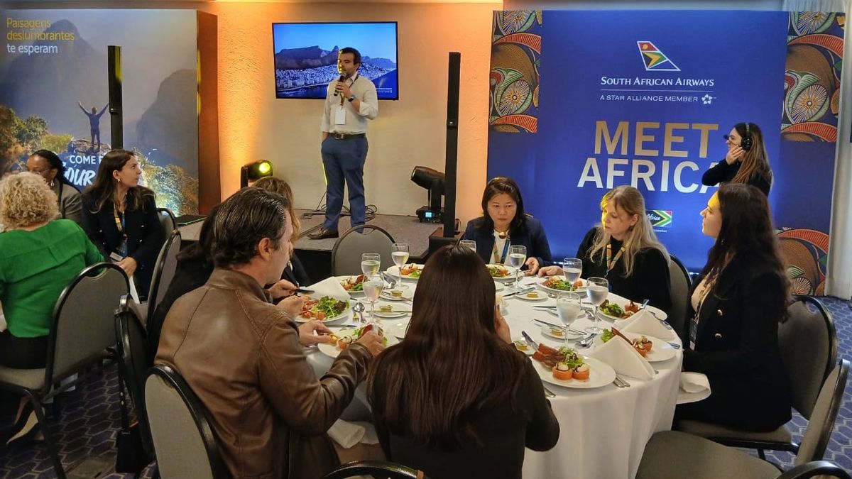 Gabriel Gomes, de SAA, se dirigió al trade durante el evento celebrado en San Pablo.