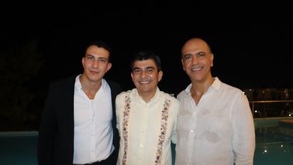 Jairo Calvo (JC), gerente de Ventas; Marco Salinas (MC), director de Operaciones de Grand Sirenis San Andrés; y Juan Carlos Galindo (JG), presidente de OxoHotel.