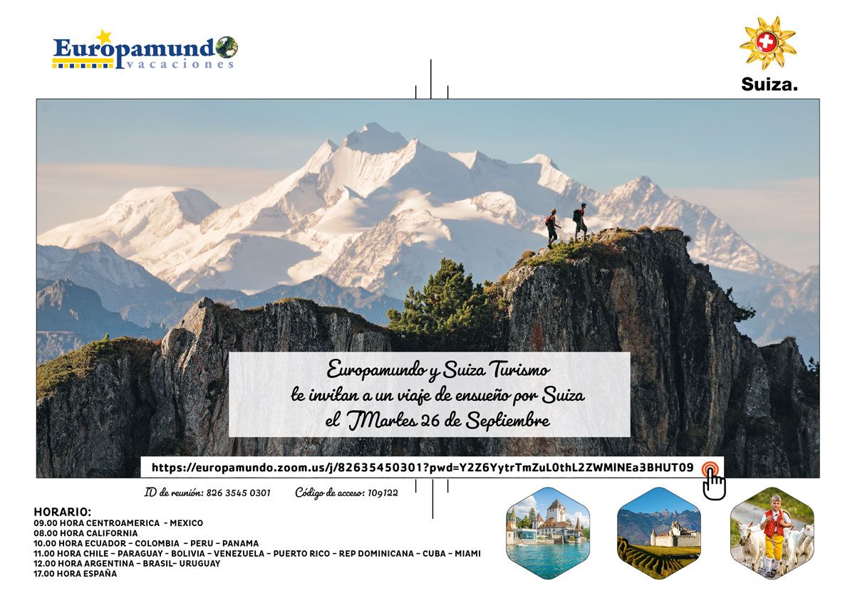 Europamundo: a lo largo de los últimos meses la empresa ha desarrollado una intensa promoción de Suiza -destacando que es posible disfrutar de su belleza en cualquier época del año-.