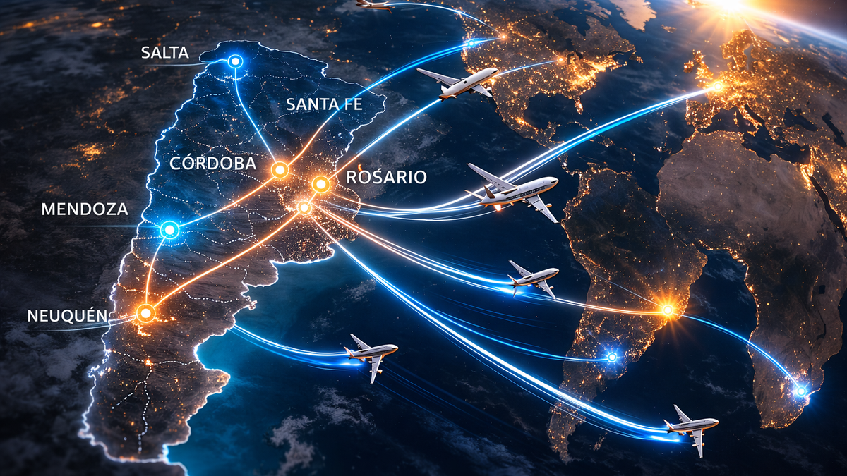 Más vuelos internacionales desde ciudades del interior del país&nbsp;impulsan el crecimiento del turismo emisivo argentino. Agencias de viajes celebran el nuevo mapa turístico.
